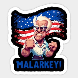 Comic book Angry Biden Malarkey Sticker